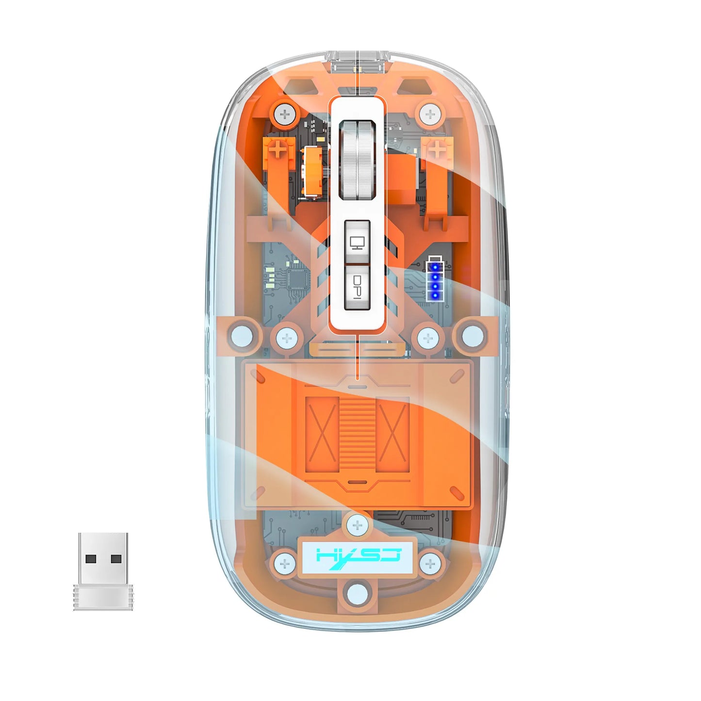 Transparent Wireless Bluetooth Mouse