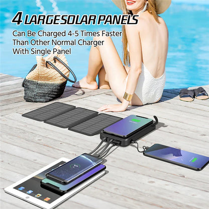 Multifunctional Solar Power Bank Quick Wireless Charger - Wholesalus
