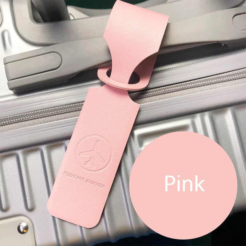 Portable Leather Luggage Tag