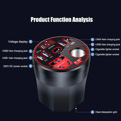 Car Multi-functional Charging Adapter - Wholesalus