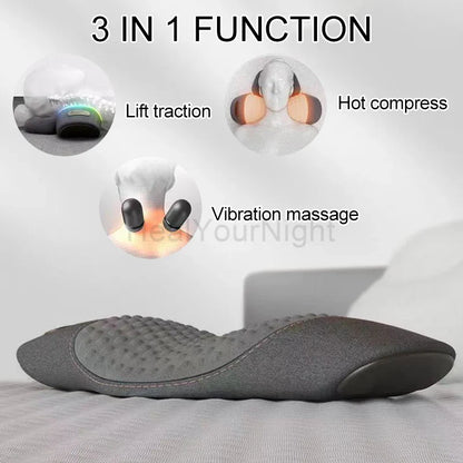 Hot Compression Vibrating Massage Pillow - Wholesalus