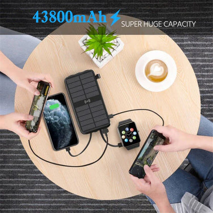 Multifunctional Solar Power Bank Quick Wireless Charger - Wholesalus