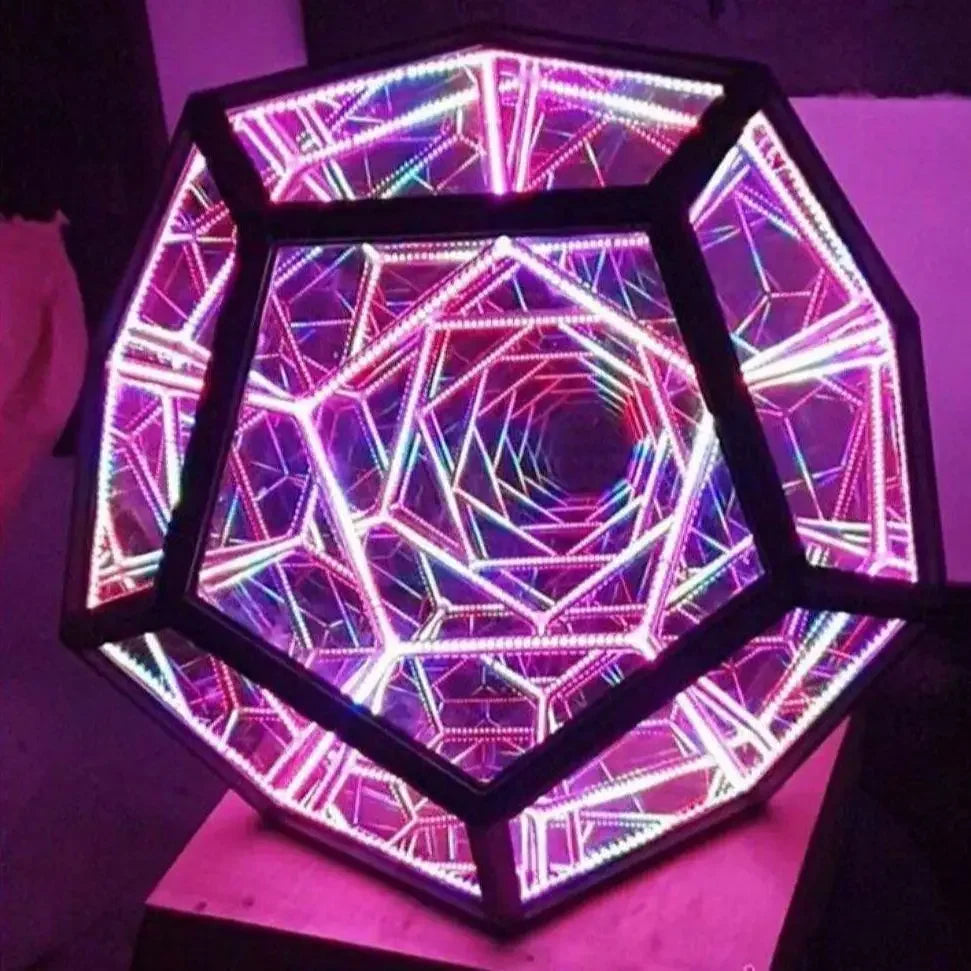 Infinite Dodecahedron Art Lamp