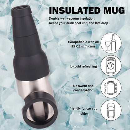 3 in 1 Stainless  Insulated Bottle Holder - Wholesalus