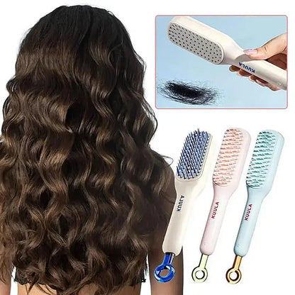Self Cleaning Scalp Massage Comb - Wholesalus