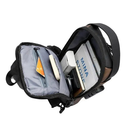 Waterproof Chest Bag with USB Charging Interface - Wholesalus