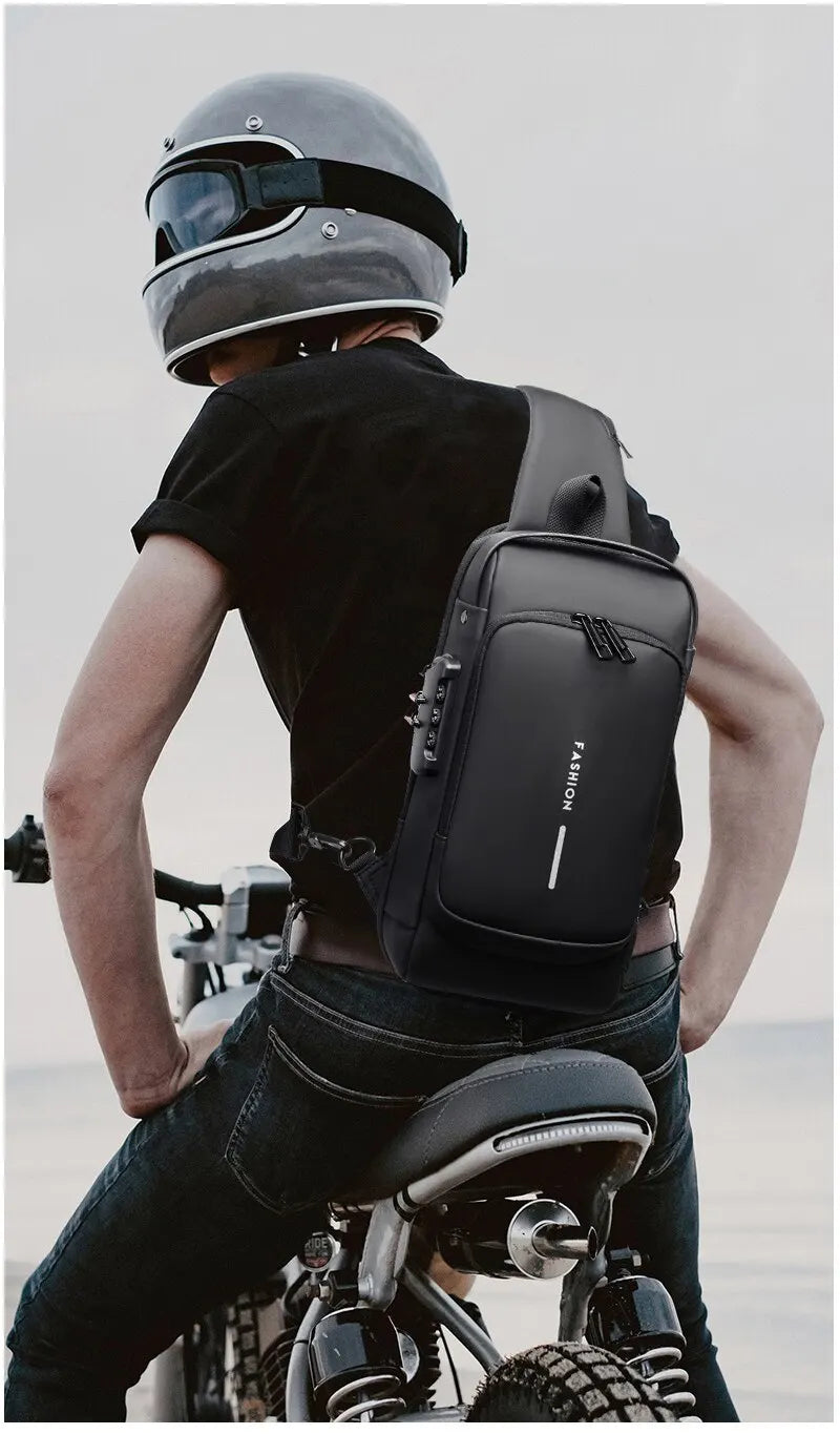 Waterproof Chest Bag with USB Charging Interface