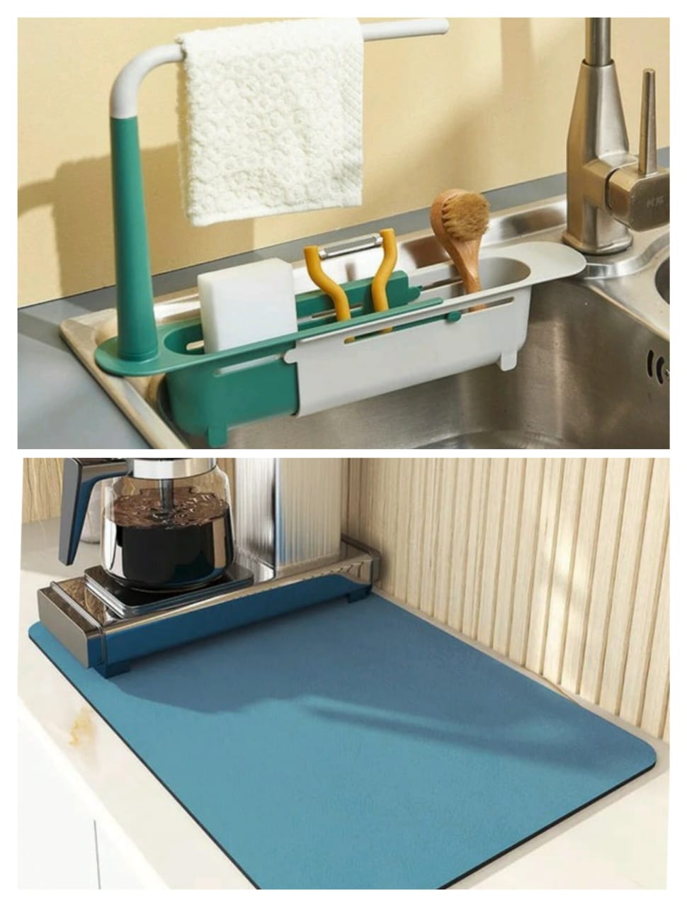 Kitchen Countertop Mat & Sink Organizer