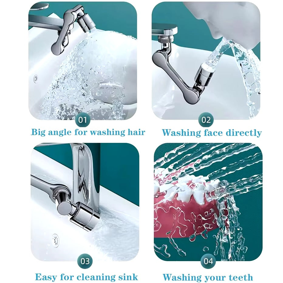 1080 Degree Rotating Faucet Extender - Dual Mode - Wholesalus