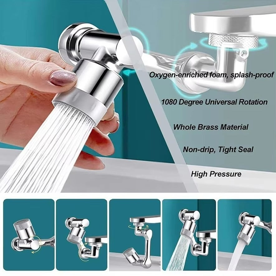 1080 Degree Rotating Faucet Extender - Dual Mode - Wholesalus