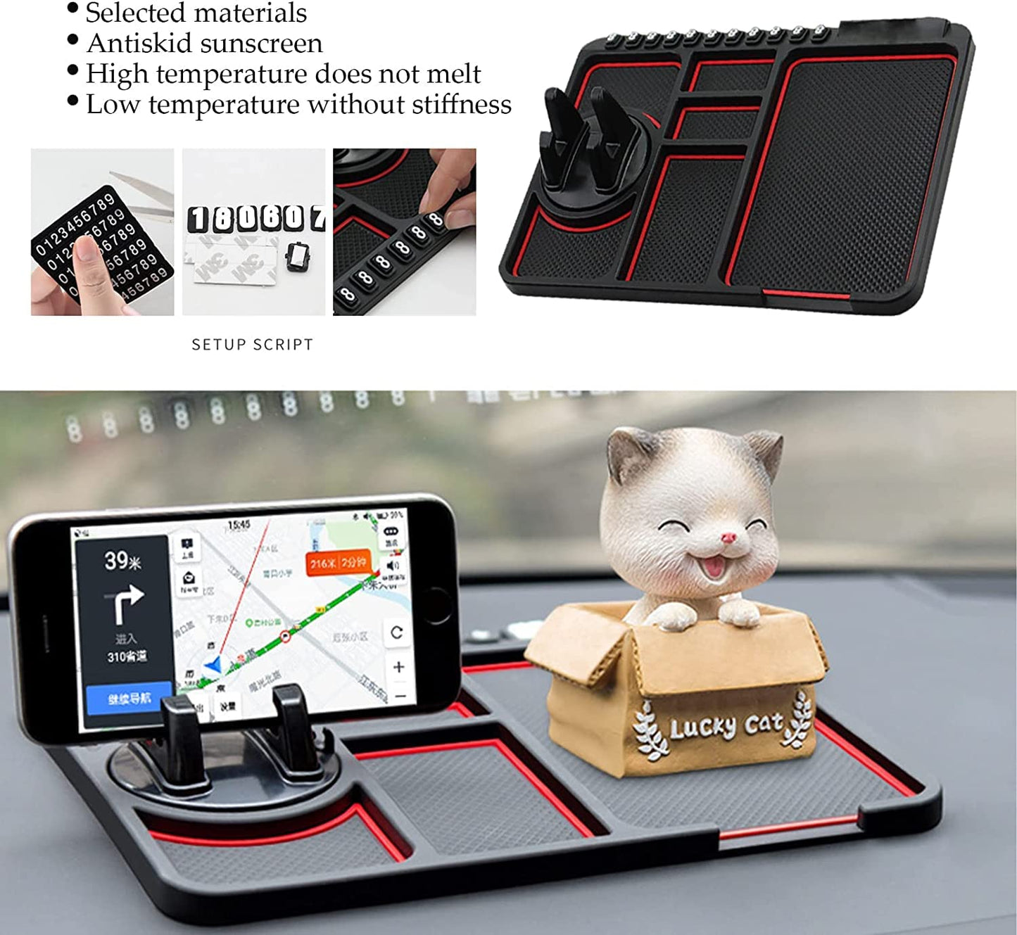 Anti Slip Mobile Holder For Car Dashboard