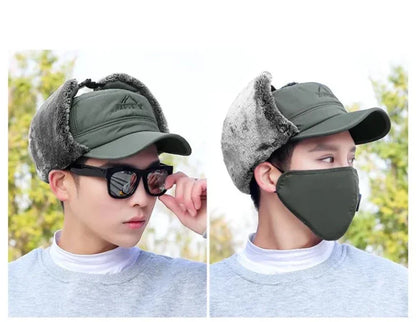 3 In 1 Thermal Face Mask Earmuffs Cap - Wholesalus