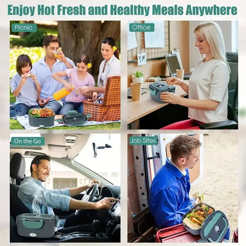 Electric Heating Stainless Steel Lunch Box - Wholesalus