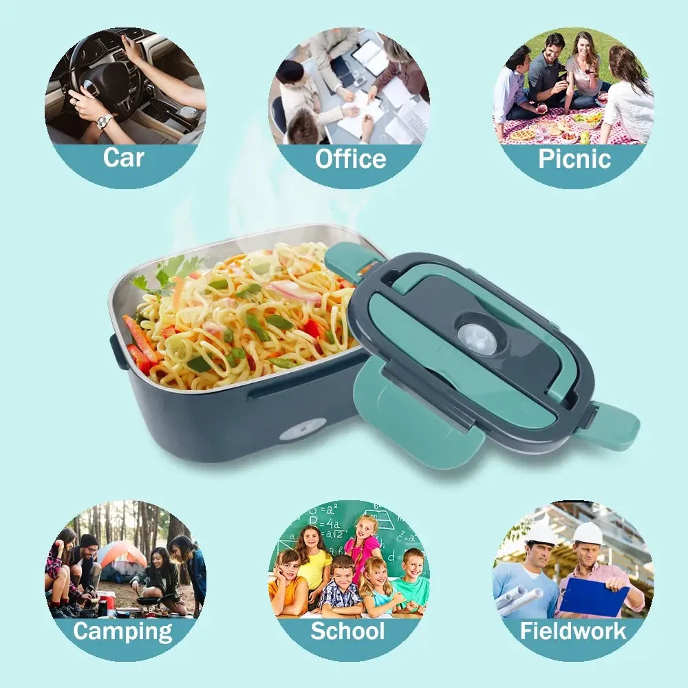 Electric Heating Stainless Steel Lunch Box - Wholesalus