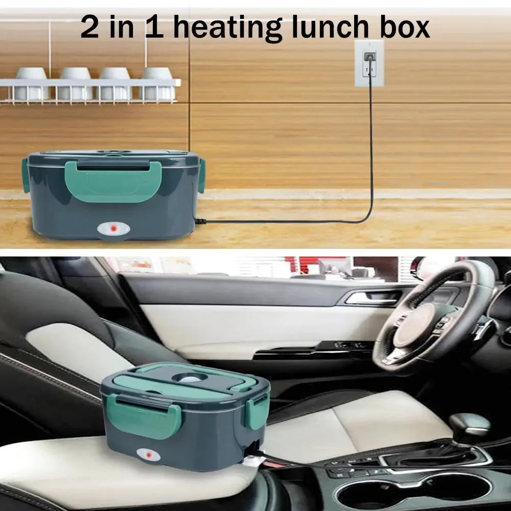 Electric Heating Stainless Steel Lunch Box - Wholesalus