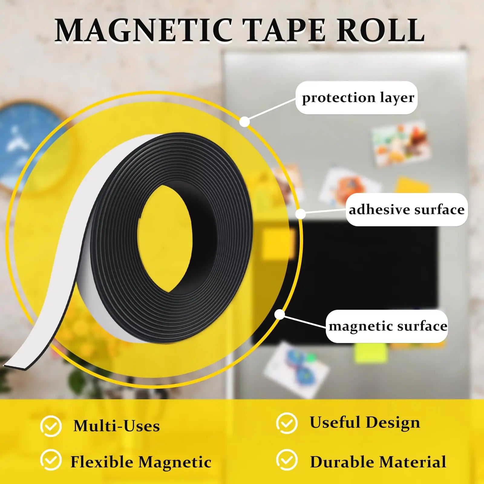 Self Adhesive Flexible Magnetic Strip - Wholesalus