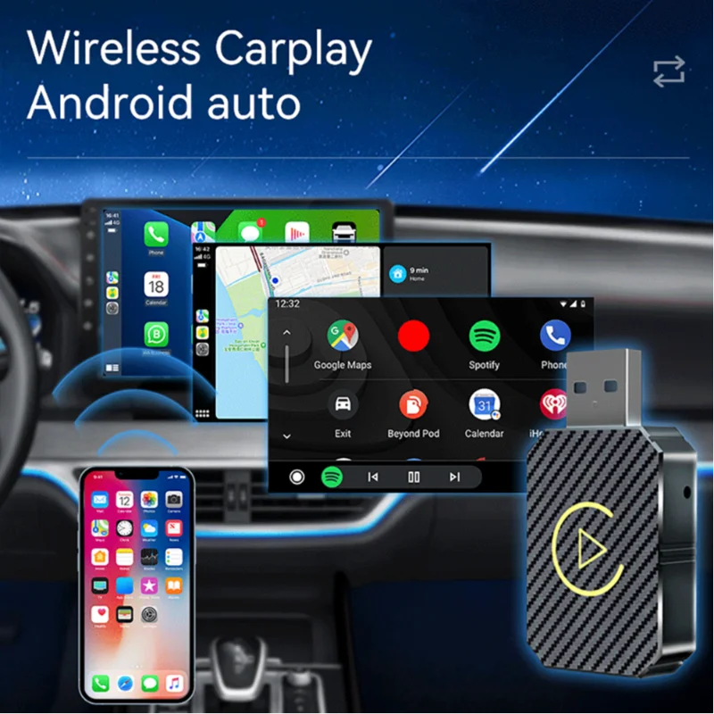 2 in 1 USB Mini Wireless CarPlay - Wholesalus