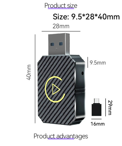 2 in 1 USB Mini Wireless CarPlay - Wholesalus
