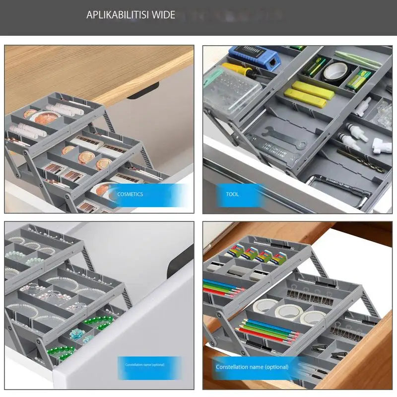 Multi Level Collapsible Organizer Drawer - Wholesalus