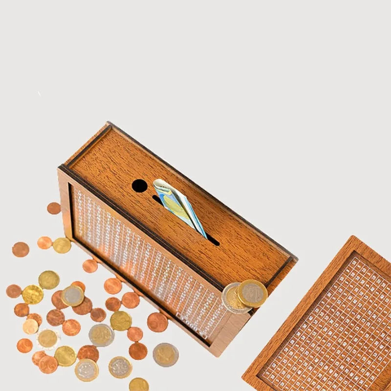 Decorative Wooden Money Box - Wholesalus
