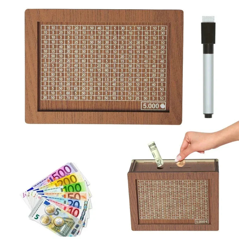 Decorative Wooden Money Box - Wholesalus