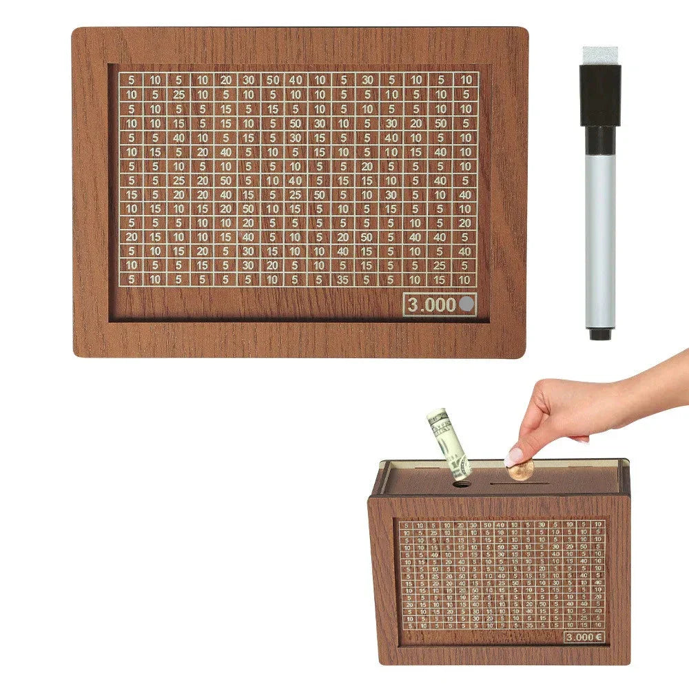 Decorative Wooden Money Box - Wholesalus