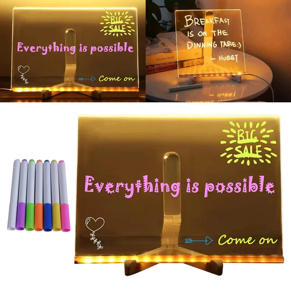 Acrylic LED Erasable Writing Panel - Wholesalus