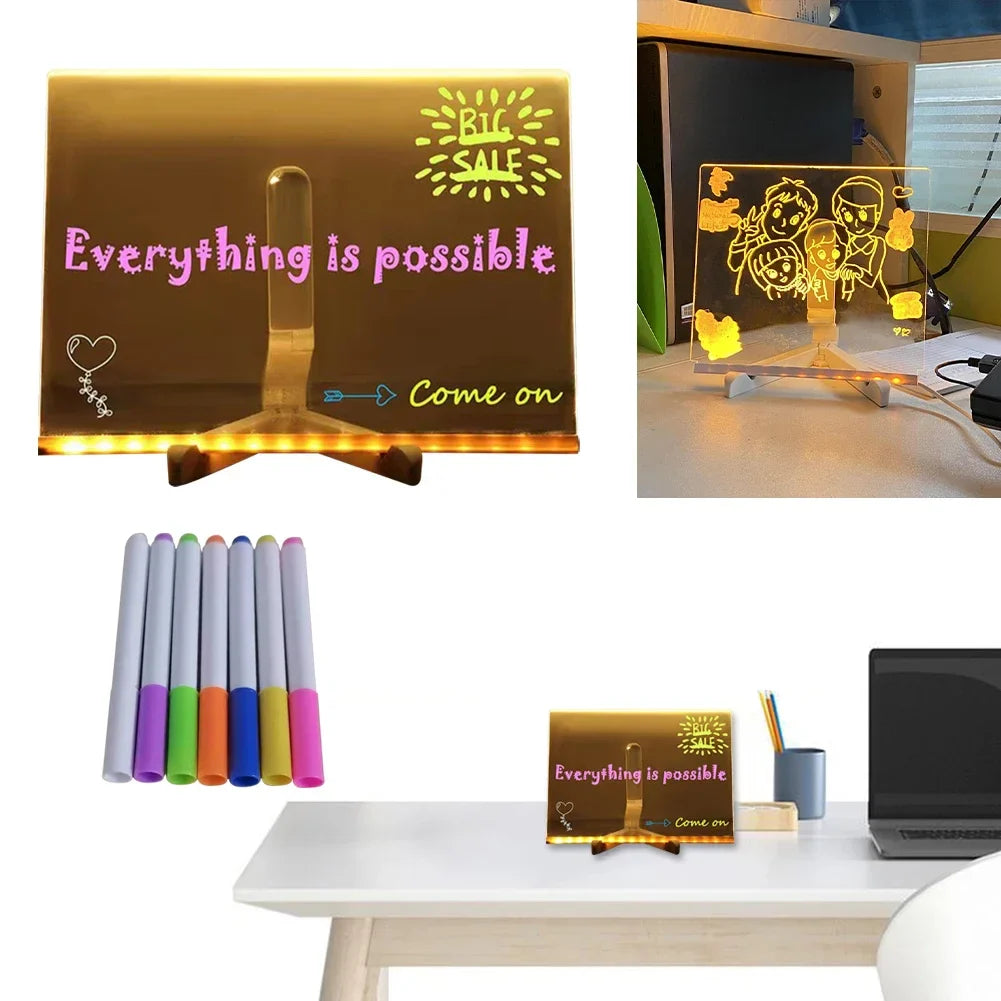 Acrylic LED Erasable Writing Panel - Wholesalus
