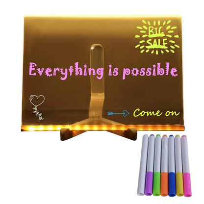 Acrylic LED Erasable Writing Panel - Wholesalus