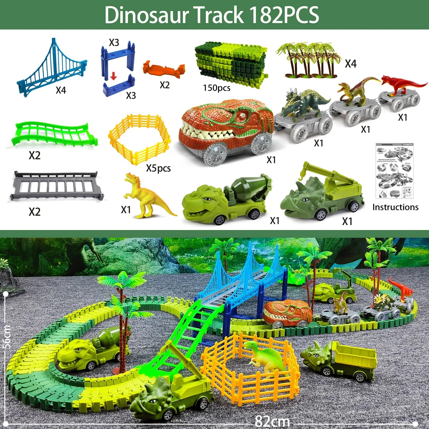 Electric Magic Climbing Dinosaur Track Toy - Wholesalus