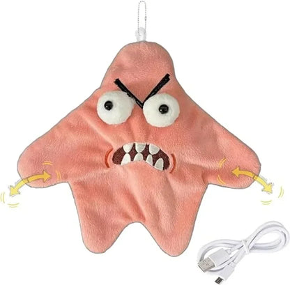 Rechargeable Angry Starfish Dancing Keychain - Wholesalus