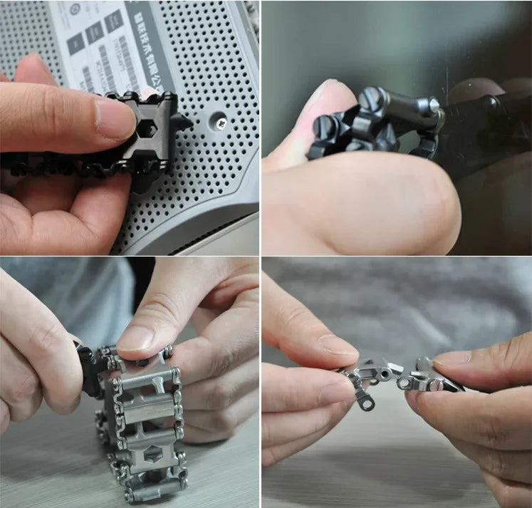 Stainless Steel Multi Tool Bracelet - Wholesalus