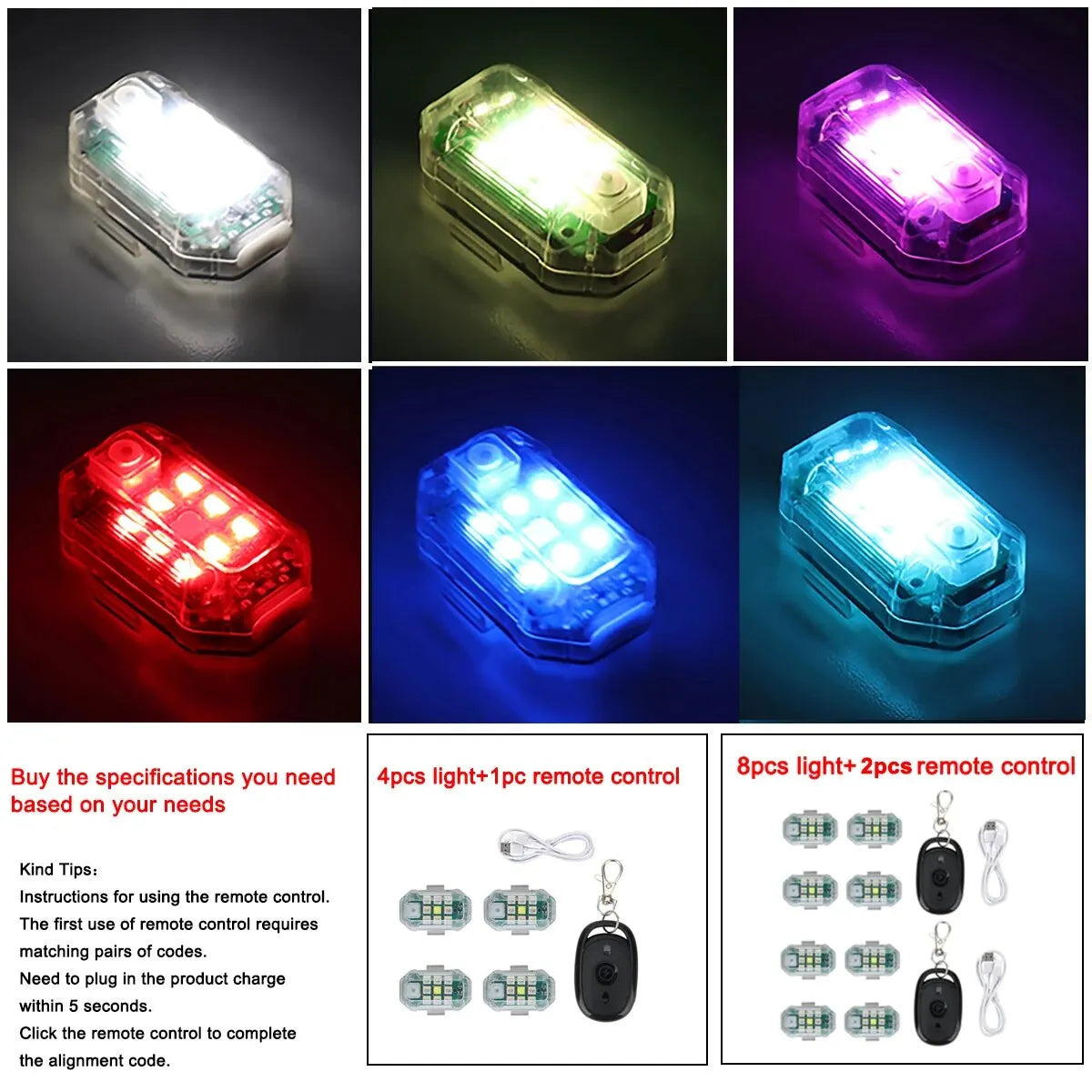 RC Anti-collision Flickering LED Light - Wholesalus