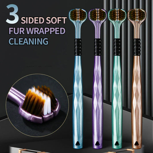 Sparkle Triple-Head Toothbrush - Wholesalus