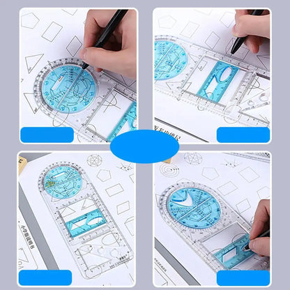 Rotatable Mathematical Geometry Ruler - Wholesalus