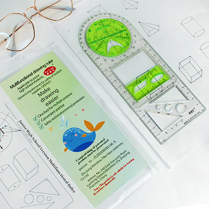 Rotatable Mathematical Geometry Ruler - Wholesalus