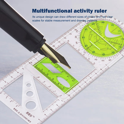 Rotatable Mathematical Geometry Ruler - Wholesalus