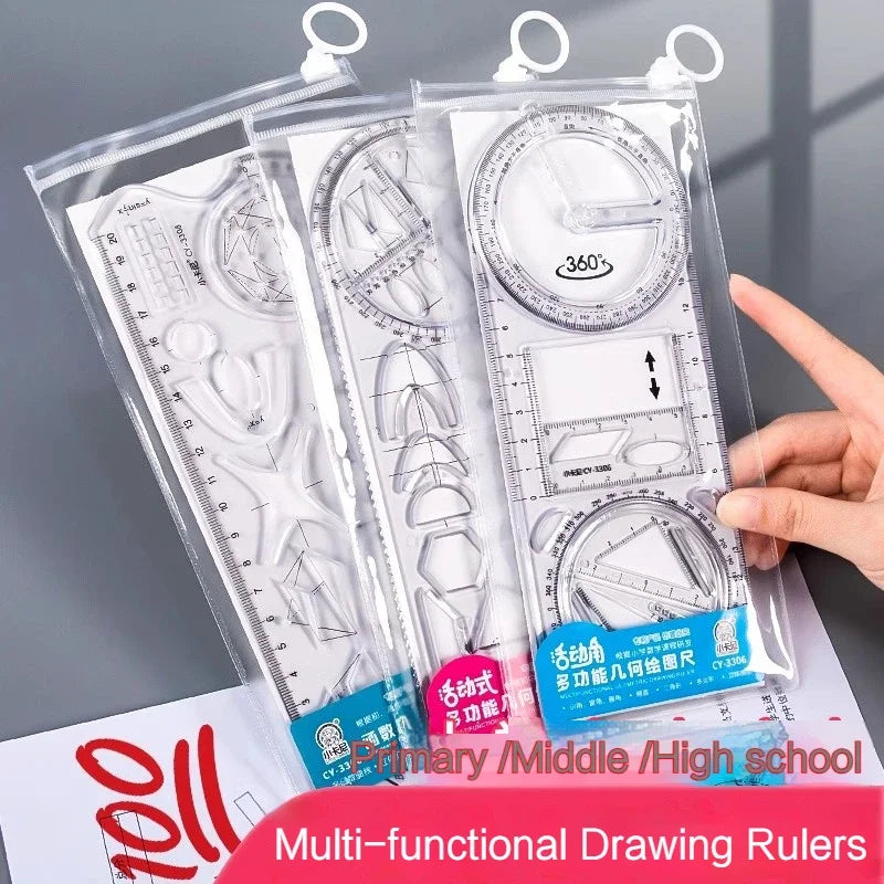 Rotatable Mathematical Geometry Ruler - Wholesalus