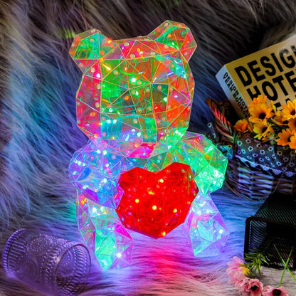 Colorful Glowing Teddy Bear - Wholesalus