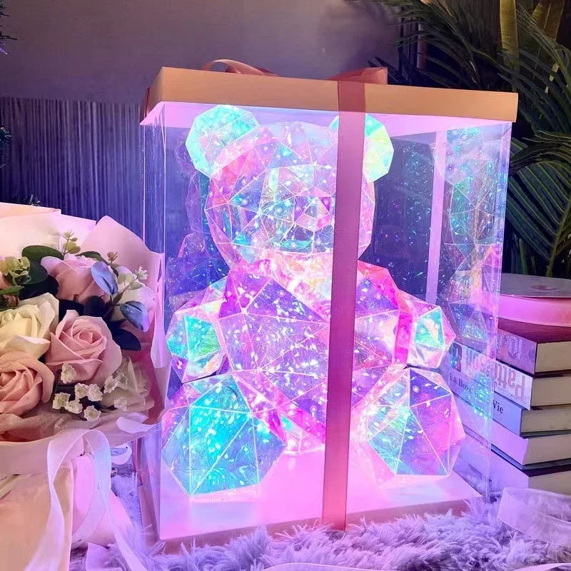 Colorful Glowing Teddy Bear - Wholesalus