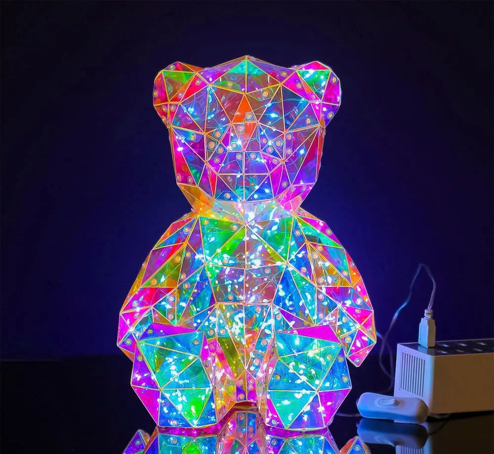 Colorful Glowing Teddy Bear - Wholesalus