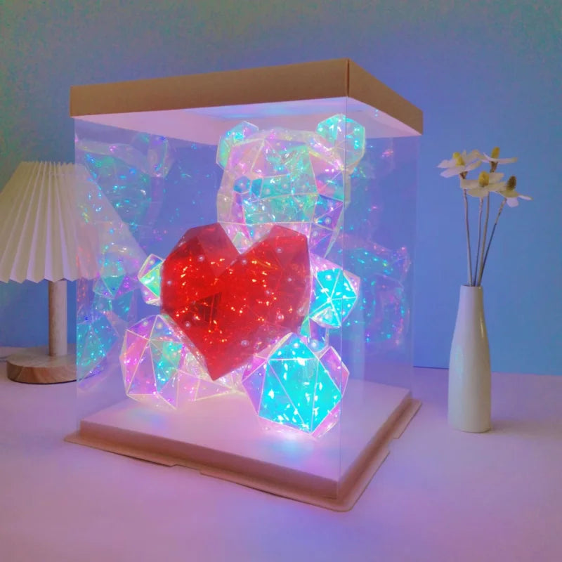 Colorful Glowing Teddy Bear - Wholesalus