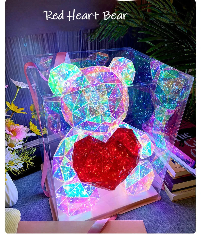 Colorful Glowing Teddy Bear - Wholesalus