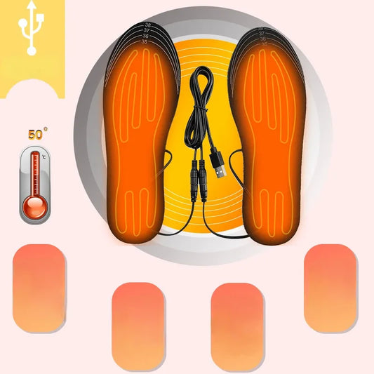 USB Rechargeable Heated Insoles - Wholesalus