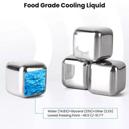 Reusable Stainless Steel Ice Cubes - Wholesalus