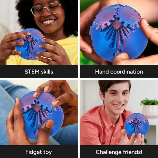 3D Printed Gear Ball Fidget Toy - Wholesalus