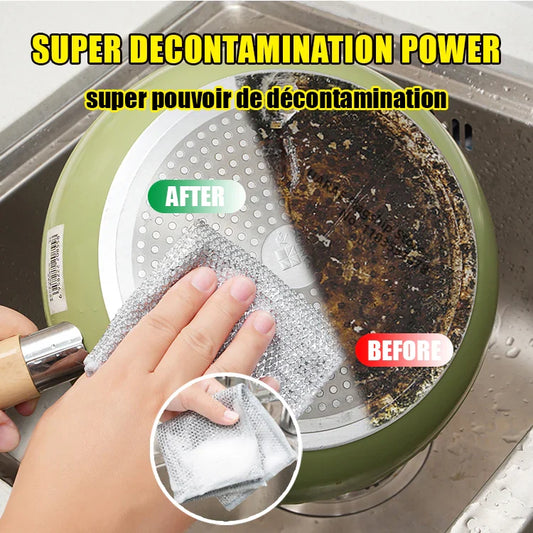 Metal Scrubber Kitchen Dishwashing Cloth - Wholesalus