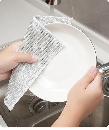 Metal Scrubber Kitchen Dishwashing Cloth - Wholesalus