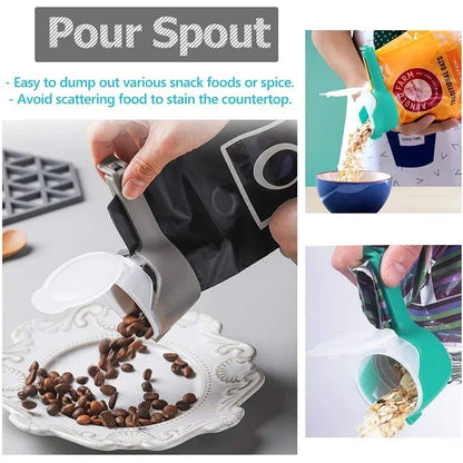 Food Bag Sealing Clips With Cap - 5Pcs - Wholesalus