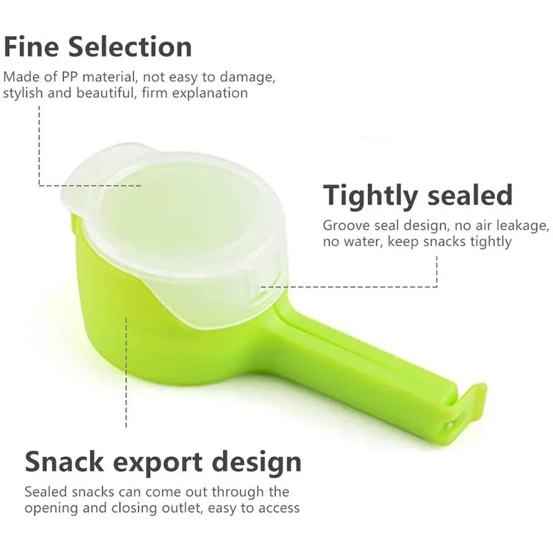 Food Bag Sealing Clips With Cap - 5Pcs - Wholesalus